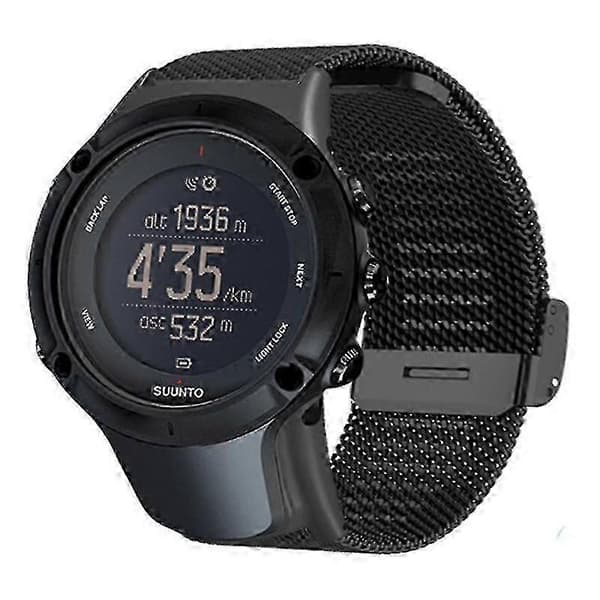 For Suunto Ambit3 Peak/Ambit2 - Milanesisk Armbånd i Rustfritt Stål