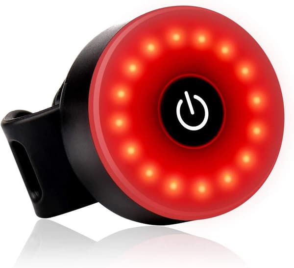 LED-sykkellykt med blinkende baklys, 5 lysmoduser - USB-C oppladbart batteri, vanntett.