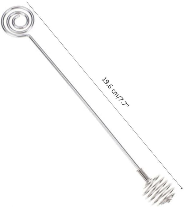 2 stk 304 Rustfrit Stål Honningpind Dipperske Rørepind Swizzle Stick