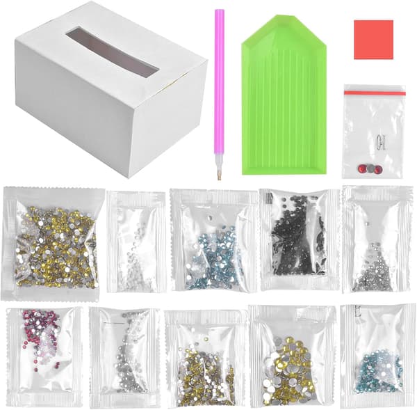 DIY Tissue Box, DIY 5D Diamond Tissue Box, Tissue Dispenser, Squa