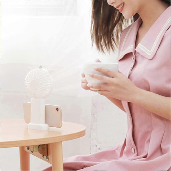 Håndholdt ventilator, bærbar USB-opladningsventilator, 3 hastigheder, elektrisk USB-ventilator mini bærbar udendørs ventilator