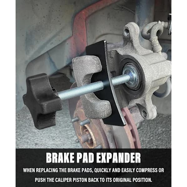 Brake Caliper Spreader, Heavy Duty Brake Caliper Spreader Tool, 360 Degree Swivel Caliper Compression Tool