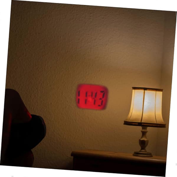 Projektion Elektronisk Mini Digitalt Ur LED Loftprojektor Bærbart Digitalt Ur sort