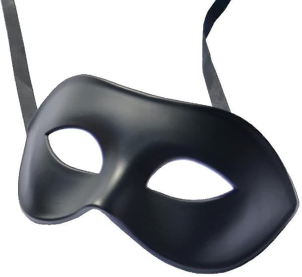 2* Maske, Sort Mat Klassisk Stil Venetiansk Maske, Maskerade, Burlesque Bal Fest (Sort En Størrelse)