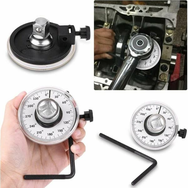 Torque Angle Gauge, Torque Wrench 1/2 Inch Torque Tensioner Torque Angle Gauge 360 Degree Adjustable Car Mechanic Tools
