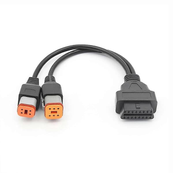 4-pin for Harley Davidson 6-pin til 16-pin OBD 2 Forlengelseskabel