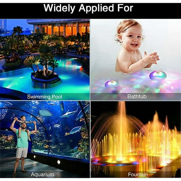 Pool Lighting, LED Disco Lamp, Floating Waterproof Pool Lamp, Battery Powered 7 Lighting Modes Bathtub Spa Lamp - DENUOTOP