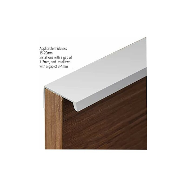 Køkkengreb, 10-pak børstet sølv aluminiumslegering 96mm