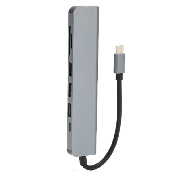 USB C-hub 7 i 1 4K HDTV Multifunktionel 100W PD Hurtigopladning Sikker Bærbar USB-splitter til MacBook Pro