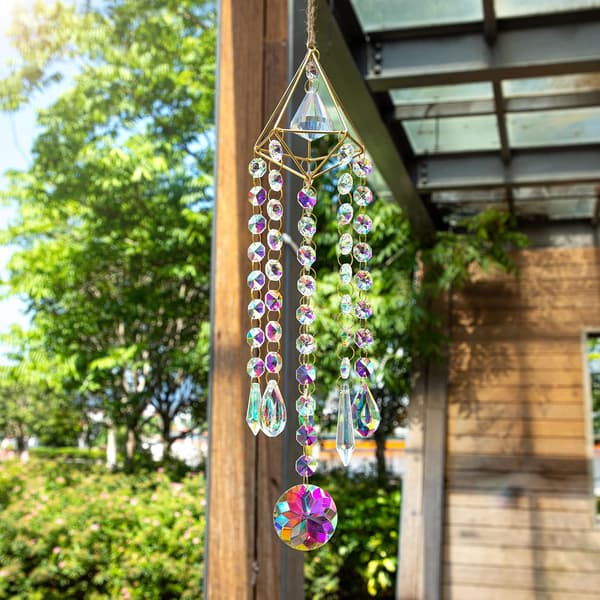 Kristal Solfanger Vindspil, Lysekrone Aurora Regnbue Solfanger Glas
