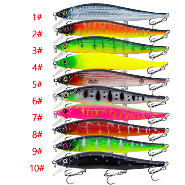 #Kunstig Agn Spin Jig Sæt 6g Bas Agn 10stk Tilfældig Stil#