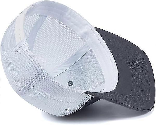 Baseballcaps Dame Herre Enkel Baseballcaps Rutete Baseballcaps Myk Bomull for Løping Trening (kullgrå hvit)