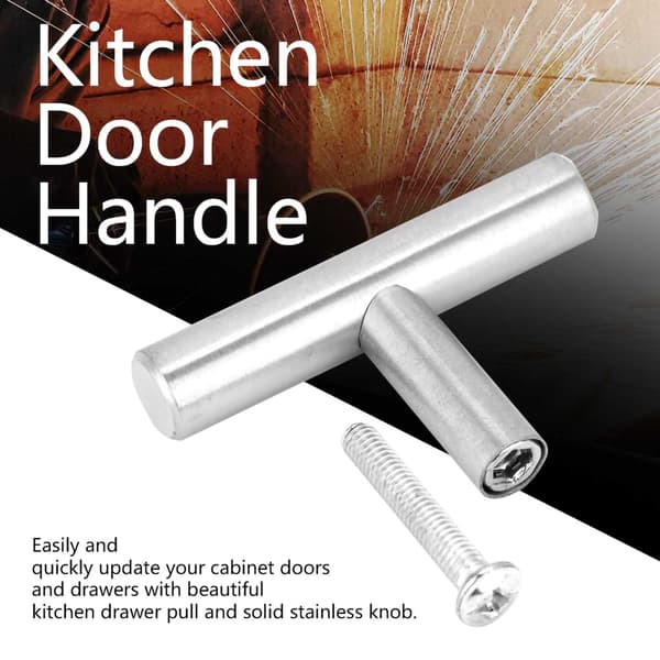 Stainless Steel T Bar Cabinet Pull Handles Knobs Kitchen Door Handles for Furniture (50mm)