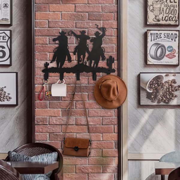 Klädkrokar Väggkonst Dekor (Western Cowboy)