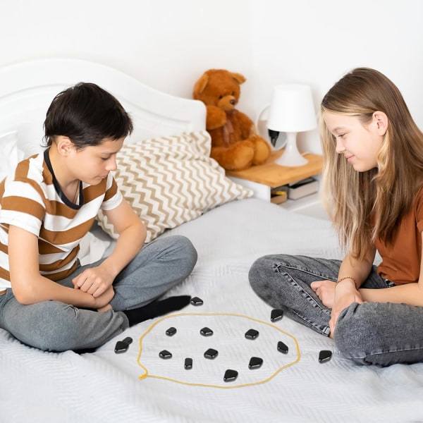 Magneettinen shakki, magneettinen shakkilauta magneettikivipeli köydellä, magneettinen lautapeli, magneettinen shakkistrategiapeli, perhejuhlapeli