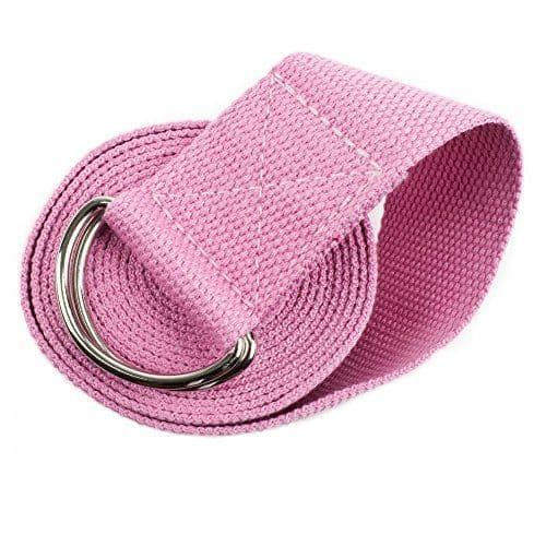 Yogabånd 2,5 m – E-bog inklusive yogabånd med tyk bomuld, anti-ring pink