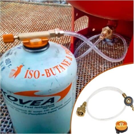 Gaspatronadapter til udendørs gasblus, til camping og camping, dyseadapter til flydende gas, flad cylinder, flaskeadapter [DB]