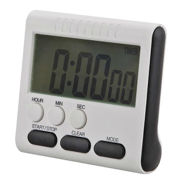 Digital LCD-timer for matlaging Kjøkkenklokke Nedtelling Alarm Baking Pizza Verktøy