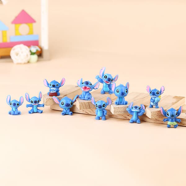 12 stk Stitch Figur Dukker Anime Actionfigur Modell Leketøy-FX-