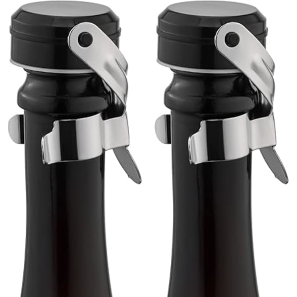 Champagne&Wine (2-pakning sølv) Flaskeholder i rustfritt stål