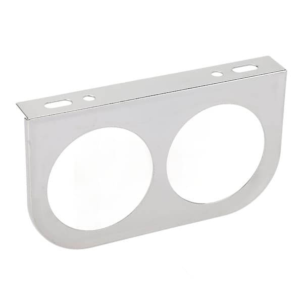 2-huls målerpanel 2-1/16 tommer 52 mm universal bilmålerbeslag instrumentbræt sølv