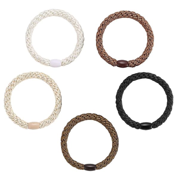 Hårbånd til kvinder og piger, 30 stk. elastiske hårbånd, hestehaleholdere til tykt hår (sort/brun/hvid/beige/kaffe)