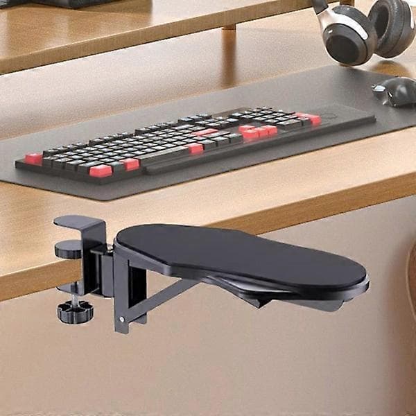1 stk. Computerarmstøtte til skrivebord, ergonomisk albuestøtte til hjemmet, foldbar roterende model