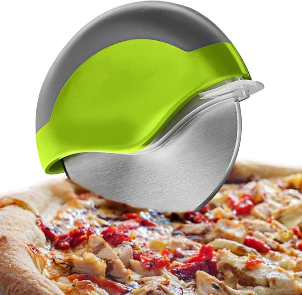 Pizzakutter med beskyttende bladbeskyttelse, brukervennlig pizzakutter