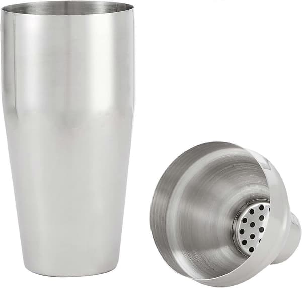 3-delt barsett i rustfritt stål, 710 ml shaker, blandeskje, jigger
