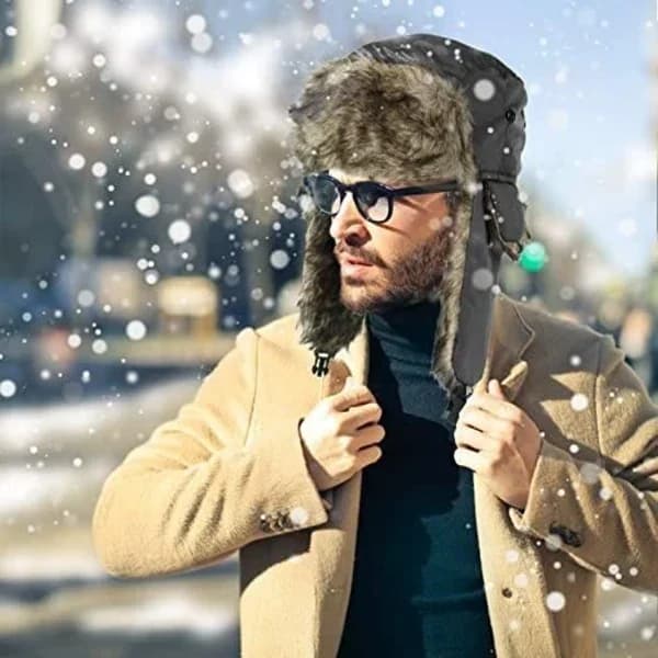 Vandtæt Trapper Hat - Herre og Dame - Vinter med Faux Pels Øreklapper