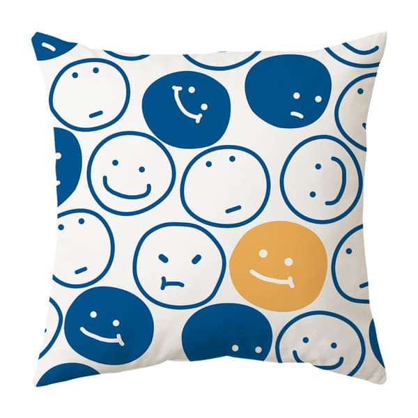 Sett med 4 dekorative puter, 45 x 45 cm, med fyll og putetrekk, sofapynt, til soverom, stue, egnet