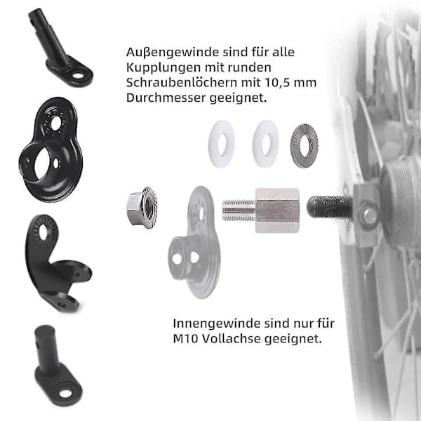 Bicycle Trailer Hitch Screw, Heavy Duty Trailer Connection Adapter, Bicycle Trailer Accessories