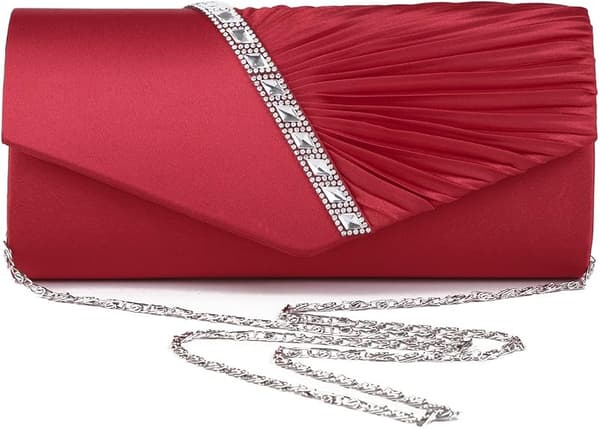 27cm×5cm×11cm -Vit-Aftonväska Damhandväska