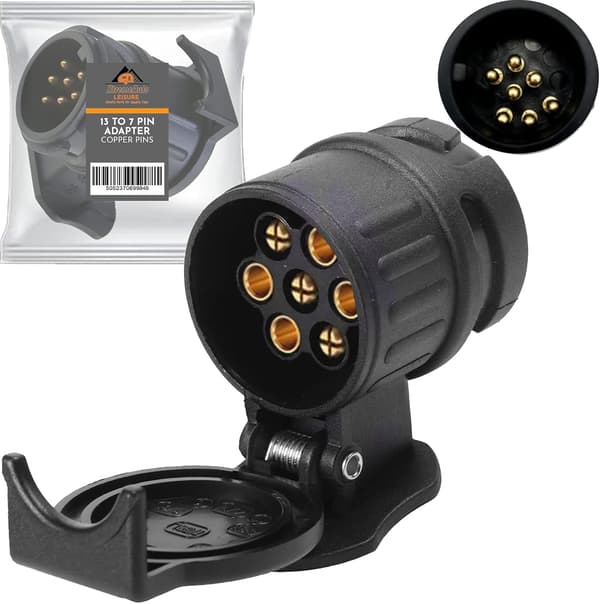 13-polet trailerstikadapter, 13 til 7-polet trailerstikadapter