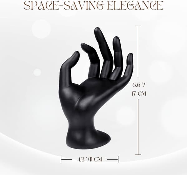 Black Mannequin Jewelry Stand - Bracelet, Watch, Bangle Holder