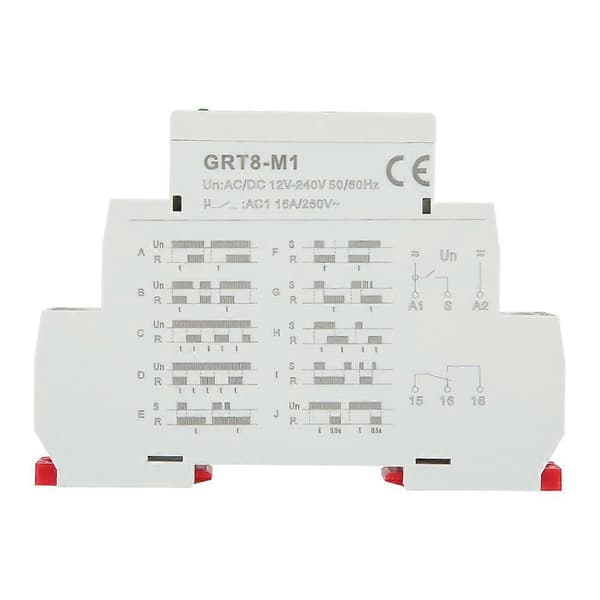 GRT8-M1 Tidsforsinkelsesrelæ med 10 Funktioner 35MM DIN-Skinne Montering