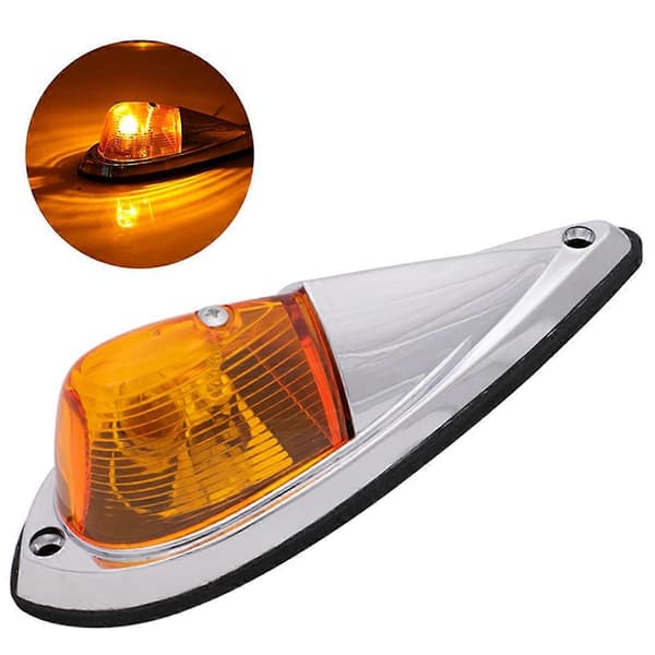 DC 12V Amber Teardrop Cab Light Cab Marker Lamp Front Rear Top as shown as shown