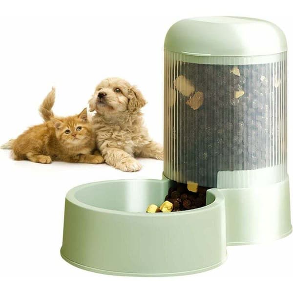 Automatisk foderdispenser til kat og hund, foderdispenser til små og store hunde, katte