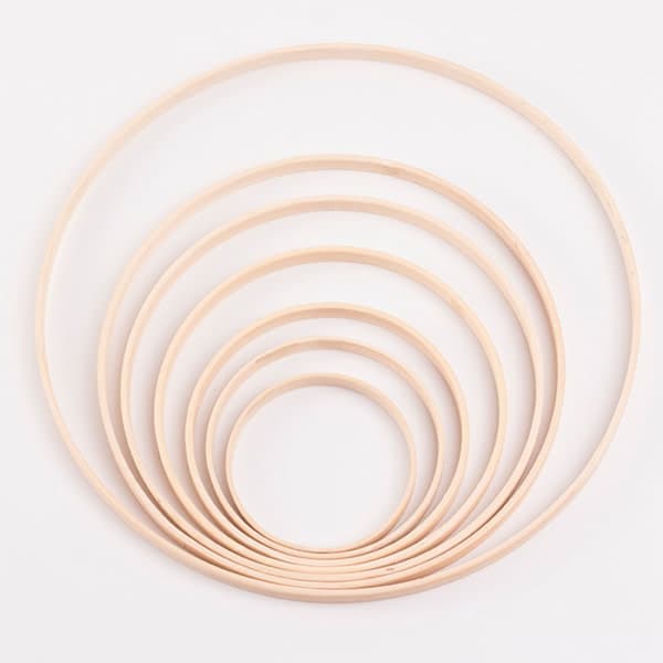 10/15/18/20 cm Macrame Bambus Hoop Håndværk Drømmefanger Ring Cirkel DIY Materiale 20CM