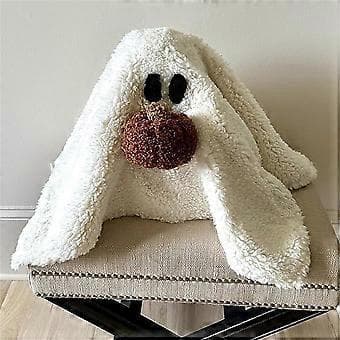 Gus the Ghost with Pumpkin Pillow Plush Toy, Ghost Shaped Pillow Cute Kawaii Halloween Decorations