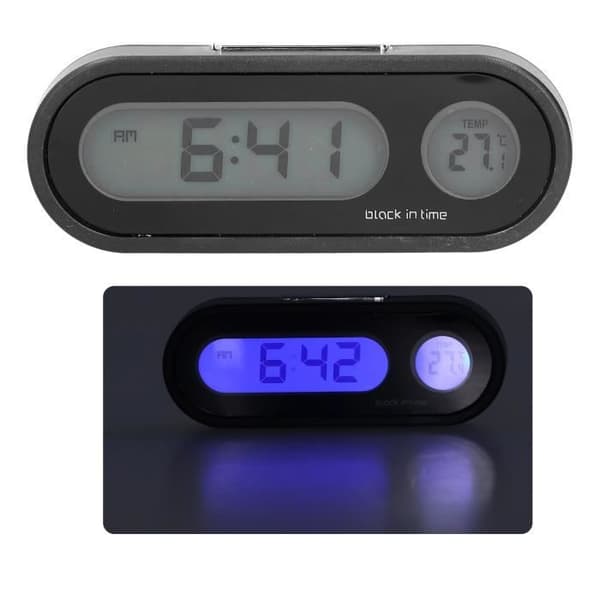 TMISHION Car Thermometer Car Dashboard Clock, Professional Digital Thermometer for Wash Clock[DB]