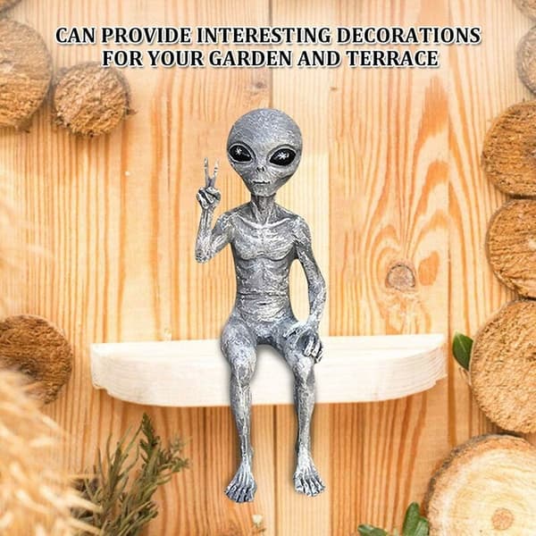 Alien-patsas kodin ja puutarhan sisustukseen - Miespuolinen alien