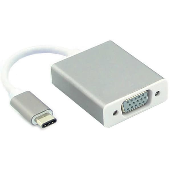 USB-C USB 3.1 Type C - VGA 1080p HDTV -sovitinkaapeli 2015 uuteen 12-tuumaiseen MacBookiin - hopea