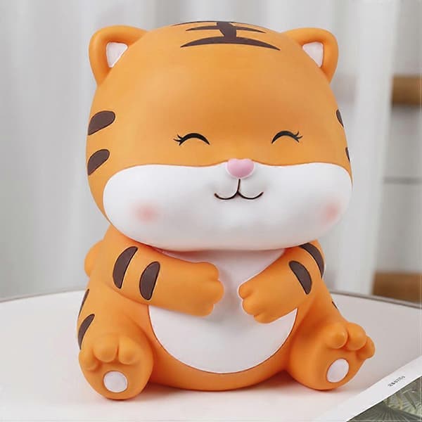 1 st Tigerformad Sparbössa Tecknad Myntbank Bedårande Barnrumsprydnad