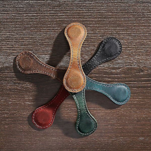 Magnetic Leather Bookmark, Personalized Leather Bookmark, Magnetic Bookmarks, Handmade, Reader Gift, Gift for Him, Gift for Her 6 pcs 6pcs