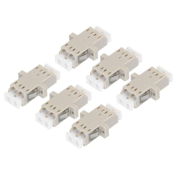 LC til LC/UPC Fiberoptisk Kobling, Multimode Duplex Adapter, LC-LC/UPC, til Internetnetværksstik, 6 stk.