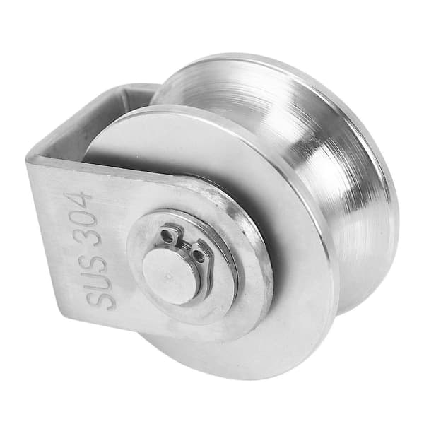 3x 2 Inch Roller Wheels Bearings U-Groove Pulley Removable Heavy Duty Track Wheels