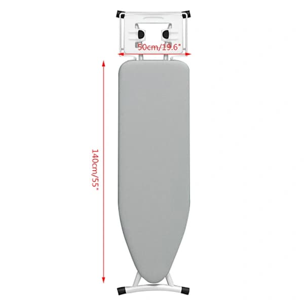Polyester Ironing Board Cover High Temperature Resistant Double Layer Ironing Board Cover Grey 140*50cm Gray 140*50cm Gray 140*50cm