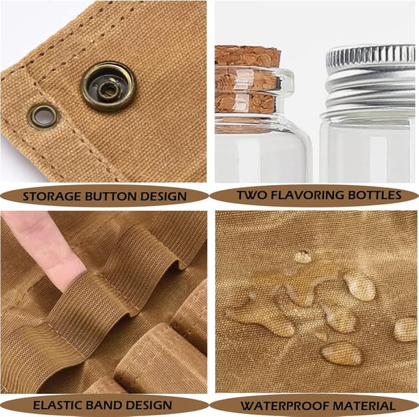 Spice Bag for Camping, Canvas, Waterproof and Foldable