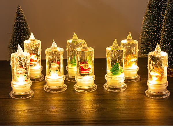 LED-julstjerner, 4 blinkende julestjerner, flammefri